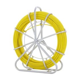 VEVOR Fish Tape Fiberglass, 492 Ft, Duct Rodder Fishtape Wire Puller, Cable Running Rod With Steel Reel Stand, 3 Pulling Heads, Fishing Tools For Wall