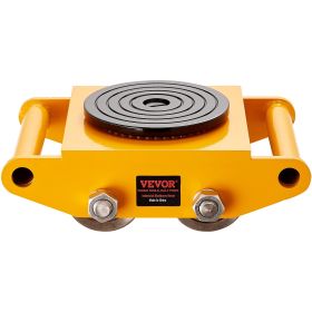 VEVOR 4PCS Machinery Skate Dolly, 26455LBS 12T Industrial Machinery Mover, Heavy Duty Carbon Steel Machinery Moving Skate & 4 Carbon Steel Wheels And