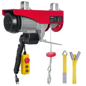 VEVOR Electric Hoist, 440lbs Garage Hoist With 14ft Wired Control, 110 Volt Electric Hoist Winch 40ft Single Cable Lifting Height, Pure Copper Motor A