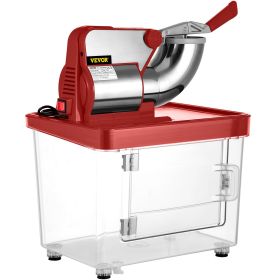 VEVOR 110V Commercial Ice Crusher 440LBS H, ETL Approved 300W Electric Snow Cone Machine With Dual Blades, Stainless Steel Shaved Ice Machine With Saf