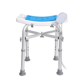 VEVOR Shower Chair For Inside Shower, Adjustable Height Shower Stool With Crossbar Support, Shower Seat For Shower Tub, Non-Slip Bench Bathtub Stool S