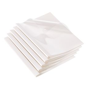 VEVOR Thermal Binding Covers, 10 Pack Thermal Presentation Covers  Spine Holds 2-240 Sheets, PVC Transparent Front Cover And White Back Cover, Letter